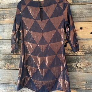 Mike Gonzalez Silk Geometric Dress